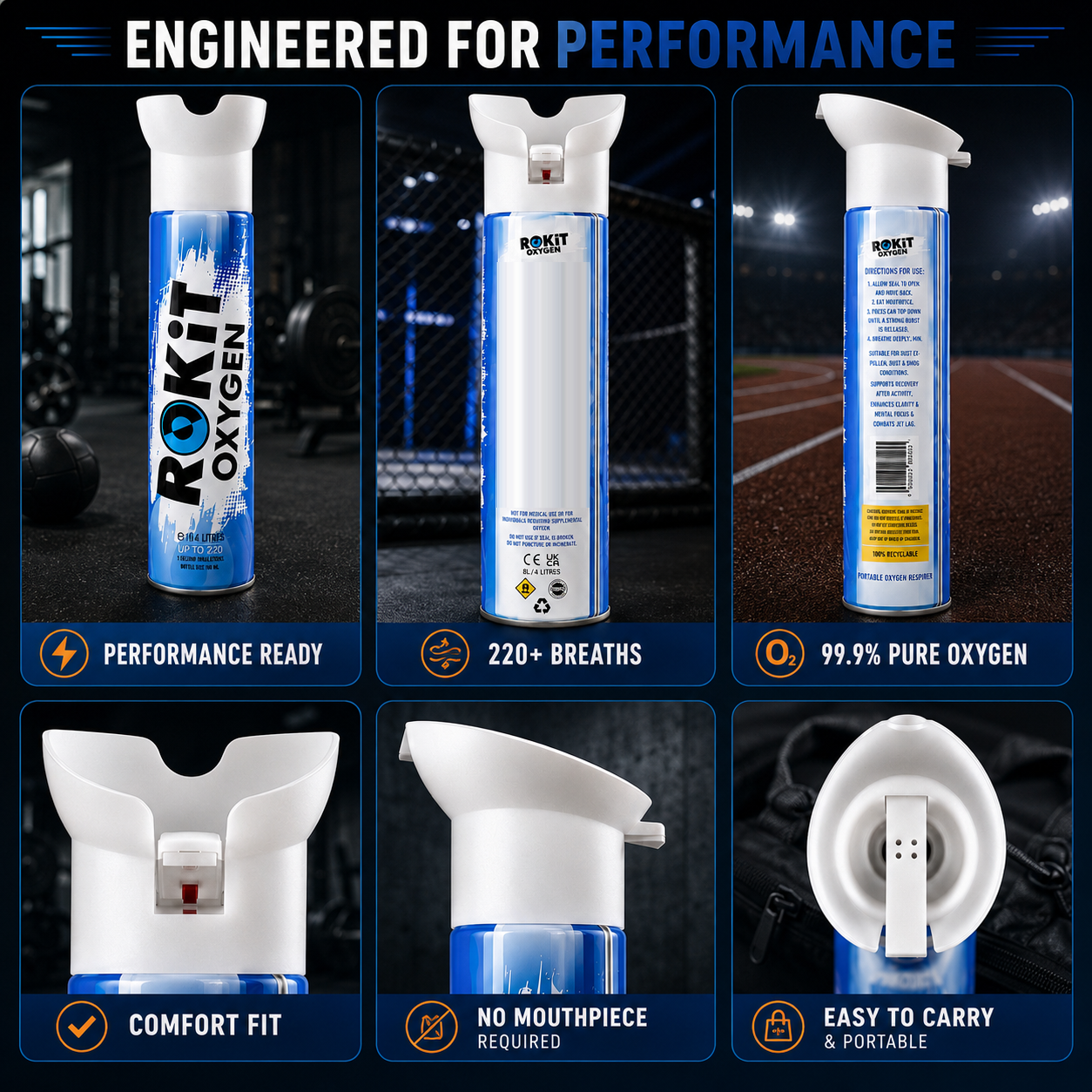 ROKiT Oxygen 10.4L Performance & Recovery Canister
