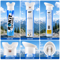 ROKiT Oxygen 10.4L | 12 Pack | 99.9% Pure Oxygen | 220+ Inhalations Each
