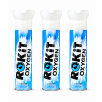 ROKiT Oxygen 10.4L | 3 Pack | 99.9% Pure Oxygen | 220+ Inhalations Each